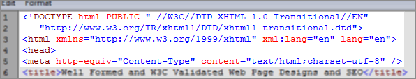 correct doctype and character encoding allow your pages to be w3c validated